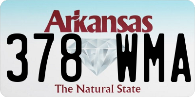 AR license plate 378WMA