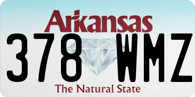 AR license plate 378WMZ