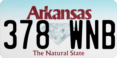 AR license plate 378WNB