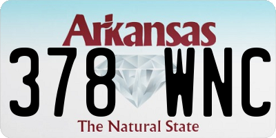 AR license plate 378WNC