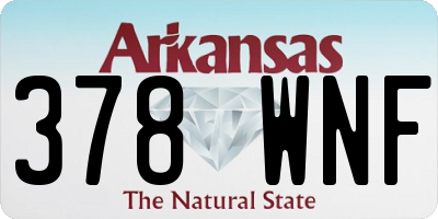 AR license plate 378WNF