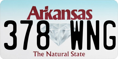 AR license plate 378WNG