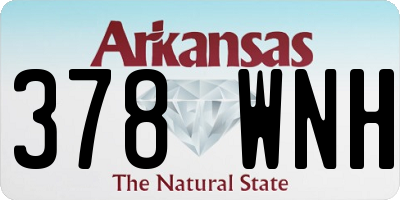 AR license plate 378WNH