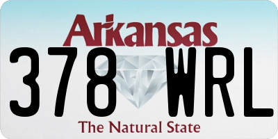 AR license plate 378WRL