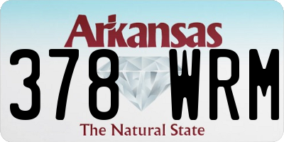 AR license plate 378WRM