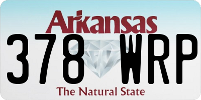 AR license plate 378WRP