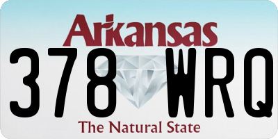 AR license plate 378WRQ