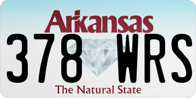 AR license plate 378WRS