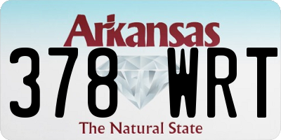 AR license plate 378WRT