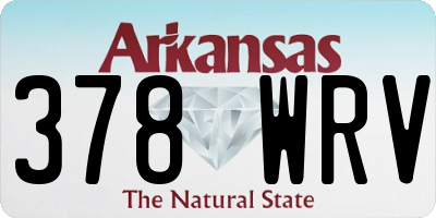 AR license plate 378WRV