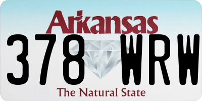 AR license plate 378WRW