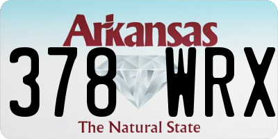 AR license plate 378WRX