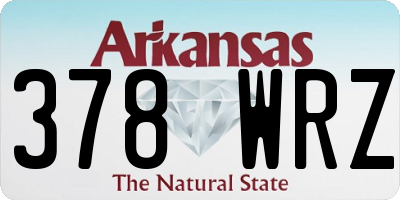 AR license plate 378WRZ