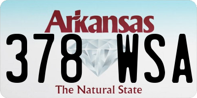 AR license plate 378WSA