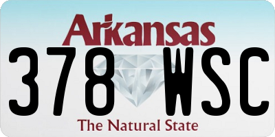 AR license plate 378WSC