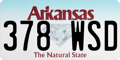AR license plate 378WSD