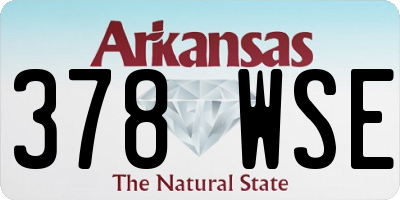 AR license plate 378WSE