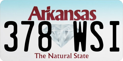 AR license plate 378WSI