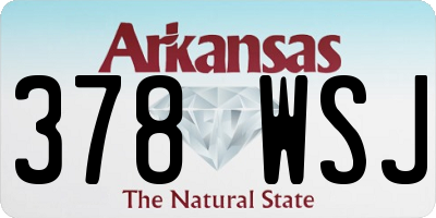 AR license plate 378WSJ