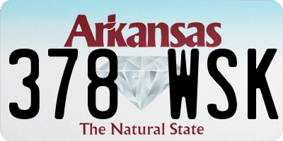 AR license plate 378WSK