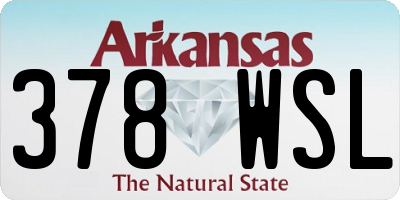 AR license plate 378WSL