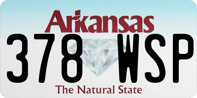 AR license plate 378WSP