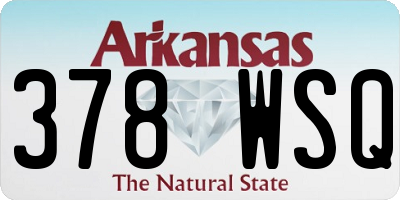 AR license plate 378WSQ