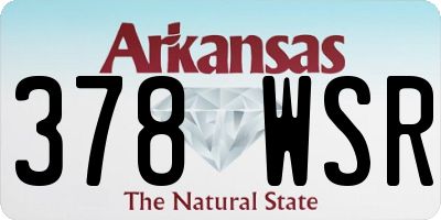 AR license plate 378WSR