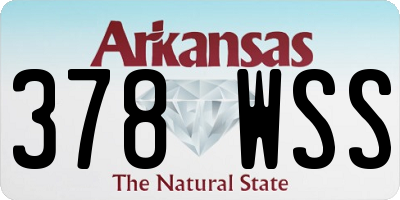 AR license plate 378WSS