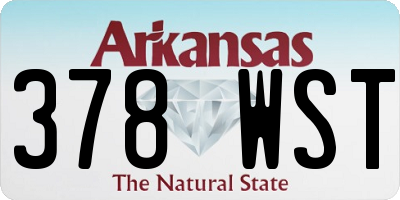 AR license plate 378WST