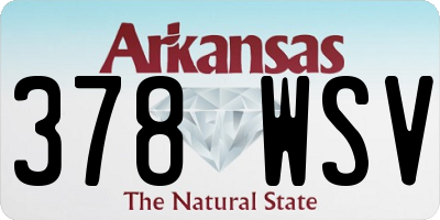 AR license plate 378WSV