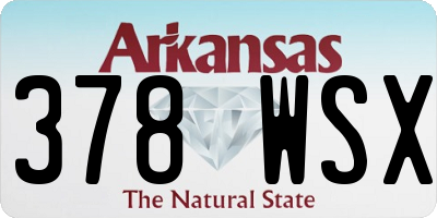 AR license plate 378WSX
