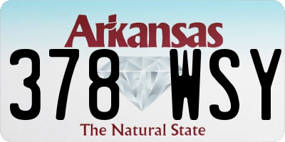 AR license plate 378WSY