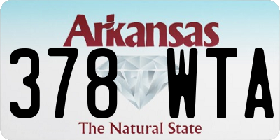 AR license plate 378WTA