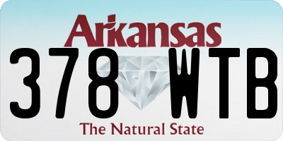 AR license plate 378WTB