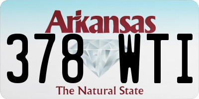 AR license plate 378WTI