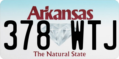 AR license plate 378WTJ
