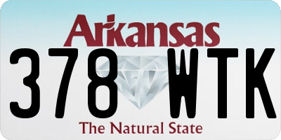 AR license plate 378WTK