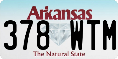 AR license plate 378WTM