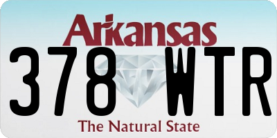 AR license plate 378WTR