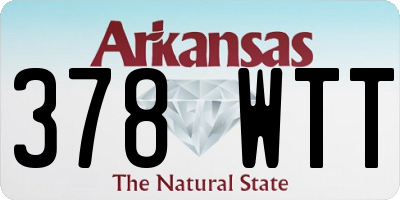 AR license plate 378WTT