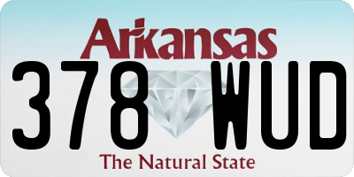 AR license plate 378WUD