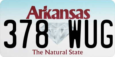 AR license plate 378WUG