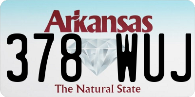 AR license plate 378WUJ