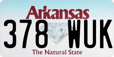 AR license plate 378WUK