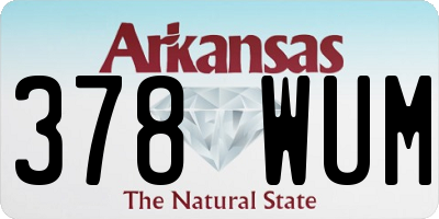 AR license plate 378WUM