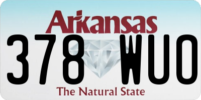 AR license plate 378WUO