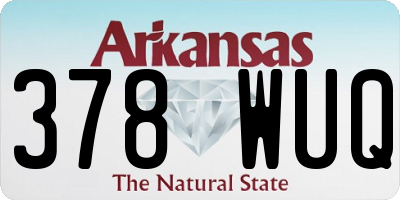 AR license plate 378WUQ