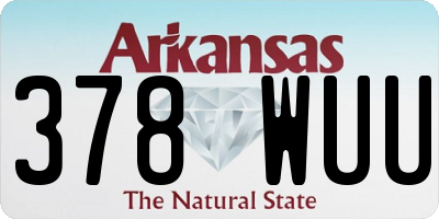 AR license plate 378WUU