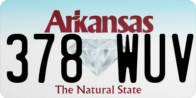AR license plate 378WUV